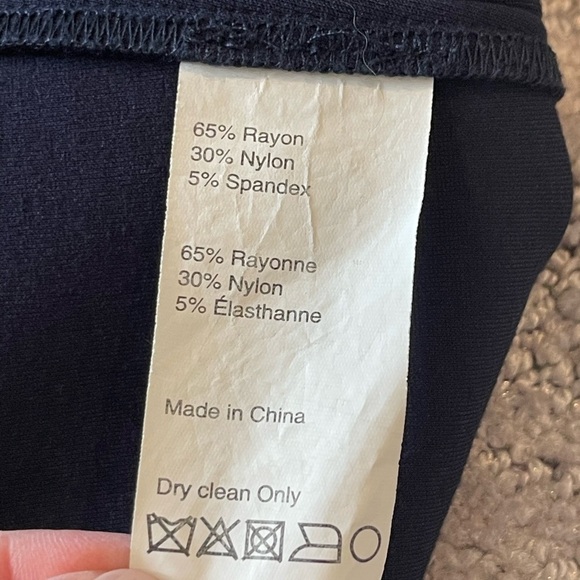 KaufmanFranco Collective Zip A Line Mini Skirt, Navy Blue With Black Trim, Sz. 2 - Picture 6 of 14